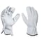Ge Leather Drivers Gloves, Cow Split Leather, Shirred Elastic Wrist, Keystone Thumb, White, L 1 PR GG308LC - alternate 1